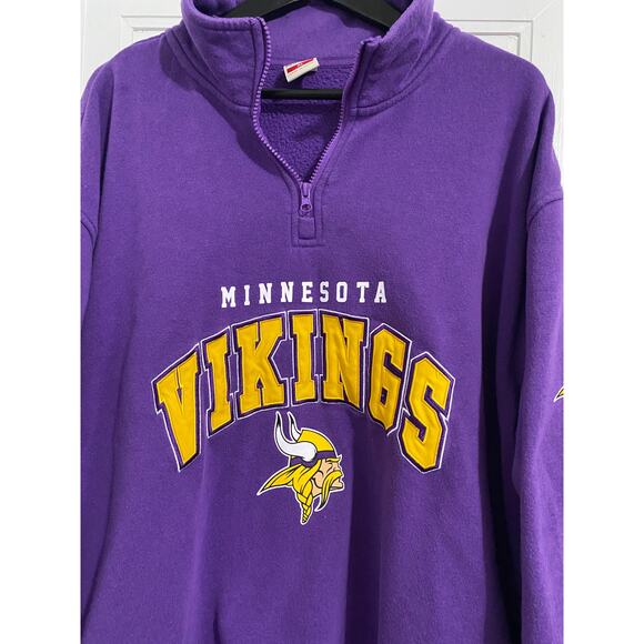 Minnesota Vikings 1/4-Zip Sweatshirt Size XL - Picture 2 of 9